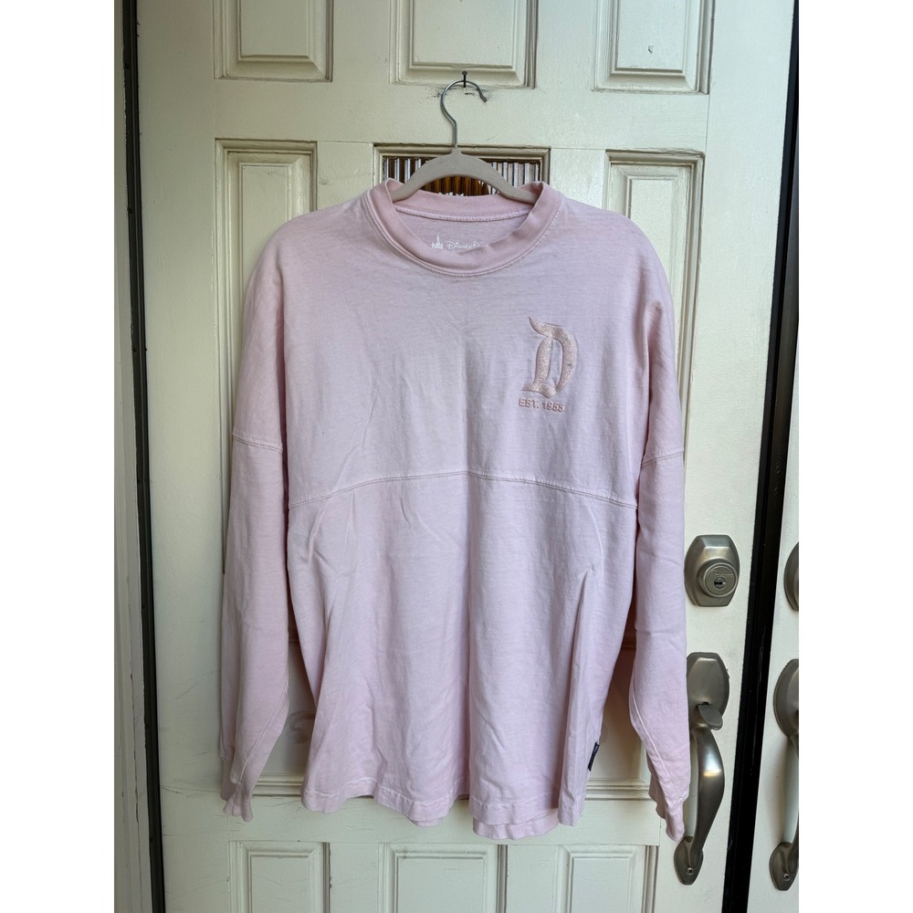 Disneyland Resort Spirit Jersey Light Pink Women's Size Medium Long Sleeve